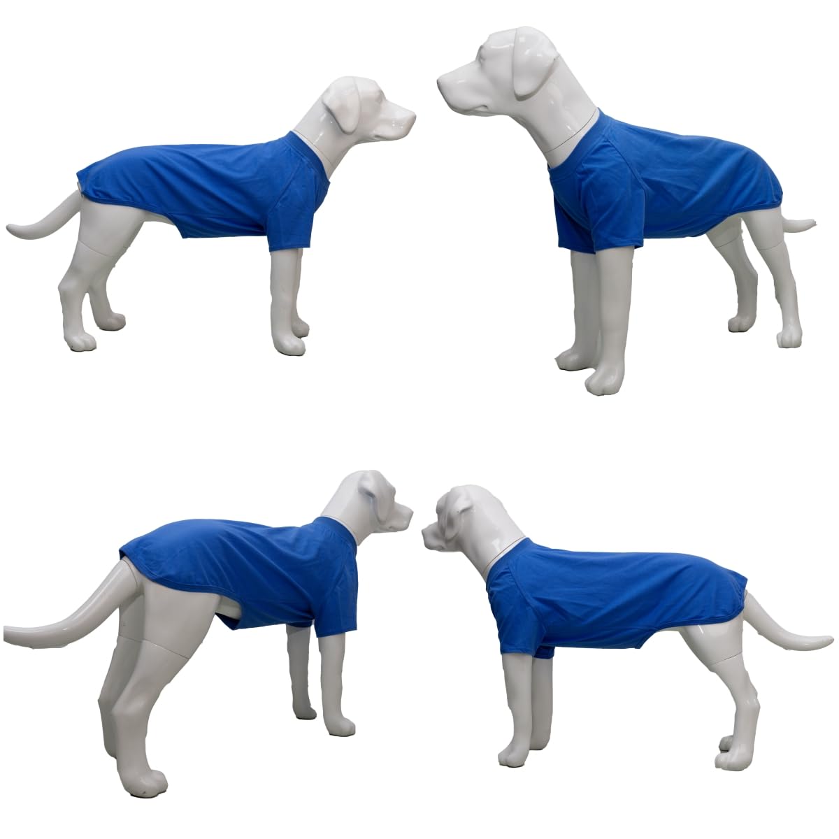 Lovelonglong Pet Clothing Dog Costumes Basic Blank T-Shirt Tee Shirts For Medium Large Dogs Blue Xxl+